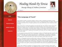 Tablet Screenshot of healinghandsbyteresa.com